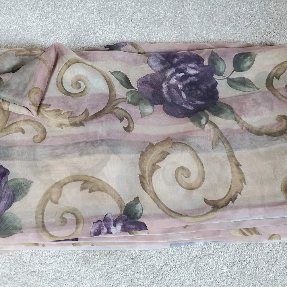 Croscill Scarf Chambord‎ Cassis Scarves 2 Pieces Size 60X216